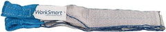 Value Collection - 4' Long x 3" Wide, 4,800 Lb Vertical Capacity, 1 Ply, Polyester Web Sling - 3,800 Lb Choker Capacity, with Eye & Eye (Twisted) - Industrial Tool & Supply