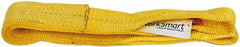 Value Collection - 3' Long x 3" Wide, 6,500 Lb Vertical Capacity, 2 Ply, Nylon Web Sling - 5,200 Lb Choker Capacity, with Eye & Eye (Flat) - Industrial Tool & Supply