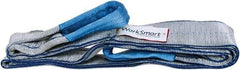 Value Collection - 10' Long x 3" Wide, 4,800 Lb Vertical Capacity, 1 Ply, Polyester Web Sling - 3,800 Lb Choker Capacity, with Eye & Eye (Twisted) - Industrial Tool & Supply