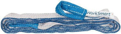 Value Collection - 10' Long x 1" Wide, 3,200 Lb Vertical Capacity, 2 Ply, Polyester Web Sling - 2,500 Lb Choker Capacity, with Eye & Eye (Twisted) - Industrial Tool & Supply