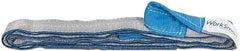 Value Collection - 8' Long x 2" Wide, 6,400 Lb Vertical Capacity, 2 Ply, Polyester Web Sling - 5,000 Lb Choker Capacity, Silver (Color), with Eye & Eye (Twisted) - Industrial Tool & Supply