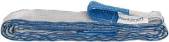 Value Collection - 14' Long x 2" Wide, 6,400 Lb Vertical Capacity, 2 Ply, Polyester Web Sling - 5,000 Lb Choker Capacity, with Eye & Eye (Twisted) - Industrial Tool & Supply
