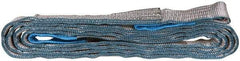 Value Collection - 16' Long x 2" Wide, 6,400 Lb Vertical Capacity, 2 Ply, Polyester Web Sling - 5,000 Lb Choker Capacity, with Eye & Eye (Twisted) - Industrial Tool & Supply
