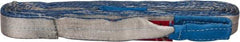 Value Collection - 18' Long x 2" Wide, 6,400 Lb Vertical Capacity, 2 Ply, Polyester Web Sling - 5,000 Lb Choker Capacity, with Eye & Eye (Twisted) - Industrial Tool & Supply