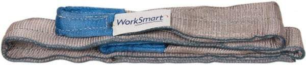 Value Collection - 6' Long x 3" Wide, 8,600 Lb Vertical Capacity, 2 Ply, Polyester Web Sling - 6,900 Lb Choker Capacity, with Eye & Eye (Twisted) - Industrial Tool & Supply
