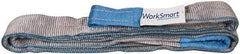 Value Collection - 8' Long x 3" Wide, 8,600 Lb Vertical Capacity, 2 Ply, Polyester Web Sling - 6,900 Lb Choker Capacity, Silver (Color), with Eye & Eye (Twisted) - Industrial Tool & Supply
