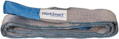 Value Collection - 10' Long x 3" Wide, 8,600 Lb Vertical Capacity, 2 Ply, Polyester Web Sling - 6,900 Lb Choker Capacity, Silver (Color), with Eye & Eye (Twisted) - Industrial Tool & Supply