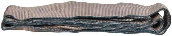 Value Collection - 10' Long x 4" Wide, 11,500 Lb Vertical Capacity, 2 Ply, Polyester Web Sling - 9,200 Lb Choker Capacity, with Eye & Eye (Twisted) - Industrial Tool & Supply