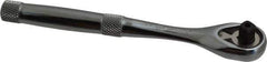 Proto - 1/4" Drive Pear Head Quick-Release Ratchet - Chrome Finish, 6-11/16" OAL, 45 Gear Teeth, Standard Head - Industrial Tool & Supply