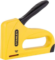 Stanley - Manual Staple Gun - 1/4, 5/16, 3/8" Staples, Yellow & Black, ABS - Industrial Tool & Supply