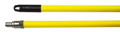 Weiler - 60 x 15/16" Metal Squeegee Handle - Threaded Connection, Yellow - Industrial Tool & Supply