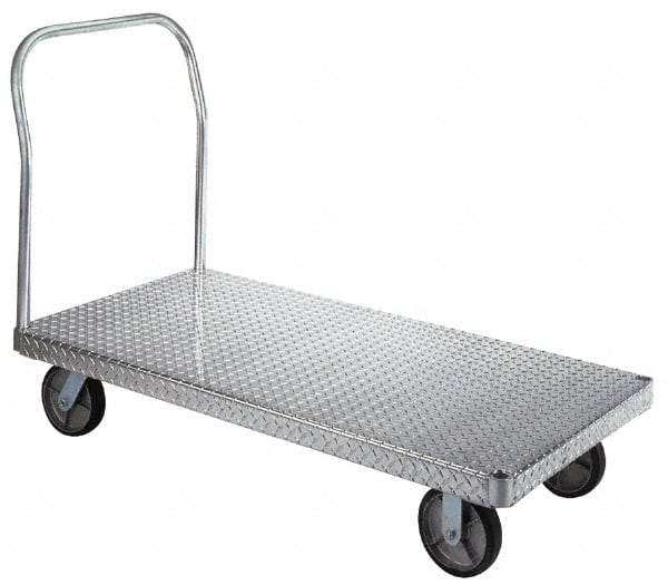 Wesco Industrial Products - 2,000 Lb. Load Capacity, Aluminum Platform Truck - 48 Inch Long x 30 Inch Wide - Industrial Tool & Supply