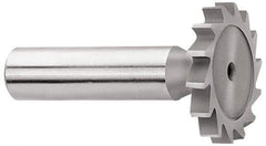 Whitney Tool Co. - 1/2" Diam x 0.02" Face Width, Cobalt, 12 Teeth, Shank Connection Woodruff Keyseat Cutter - Uncoated, 2-1/64" OAL x 1/2" Shank, Straight Teeth - Industrial Tool & Supply