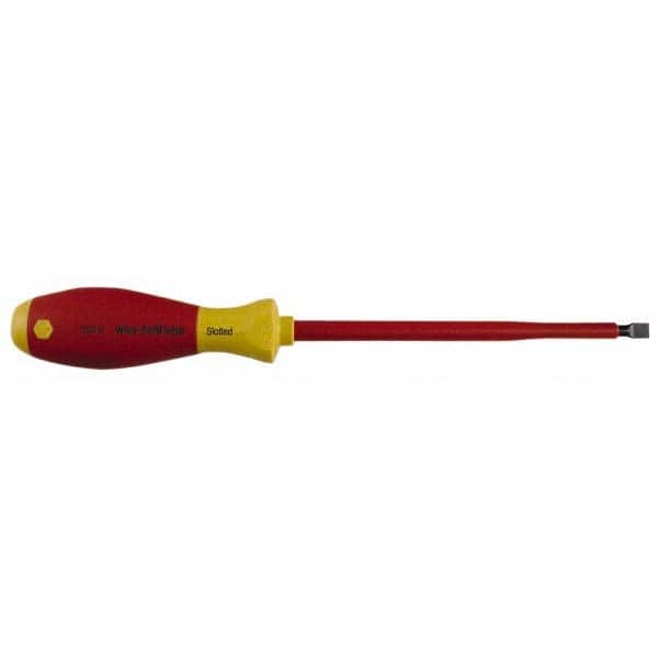 Wiha - 3/8" Blade Width x 12-1/2" OAL Standard Slotted Screwdriver - Industrial Tool & Supply