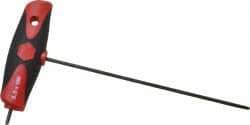 Wiha - 2.5mm Hex, T-Handle Cushion Grip, Hex Key - 150mm OAL, Metric System of Measurement - Industrial Tool & Supply
