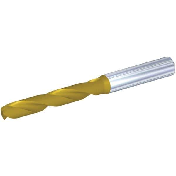 Kennametal - 1/4" 140° Solid Carbide Jobber Drill - Multilayer TiAlN Finish, Right Hand Cut, Spiral Flute, Whistle Notch Shank - Industrial Tool & Supply