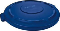 Rubbermaid - Round Lid for Use with 32 Gal Round Trash Cans - Blue, Low-Density Polyethylene, For Brute Trash Cans - Industrial Tool & Supply