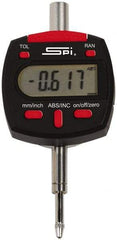 SPI - 0 to 0.5 Inch Range, 0.00005 Inch Resolution, Electronic Drop Indicator - Lithium Battery - Industrial Tool & Supply