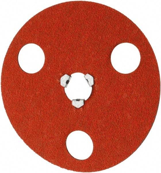 Norton - 5" Disc Diam, 60 Grit, Ceramic Alumina Quick Change Disc - Type S Attaching System, Coated, Medium Grade - Industrial Tool & Supply