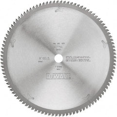 DeWALT - 14" Diam, 1" Arbor Hole Diam, 100 Tooth Wet & Dry Cut Saw Blade - Tungsten Carbide-Tipped, Standard Round Arbor - Industrial Tool & Supply