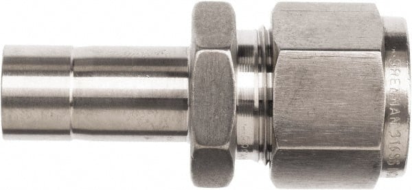 Brennan - 1/4" Tube OD Stainless Steel Compression Tube Reducer - Industrial Tool & Supply