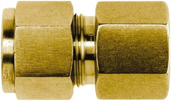Brennan - 3/4" OD, Brass Female Connector - Comp x FNPT Ends - Industrial Tool & Supply