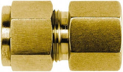 Brennan - 3/4" OD, Brass Female Connector - Comp x FNPT Ends - Industrial Tool & Supply