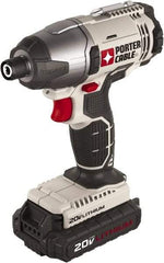 Porter-Cable - 1/4" Drive 20 Volt T-Handle Cordless Impact Wrench & Ratchet - 2,900 RPM, 124 Ft/Lb Torque, 2 Lithium-Ion Batteries Included - Industrial Tool & Supply
