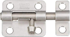 National Mfg. - 2-1/2" Long, 1-1/2" Wide Barrel Bolts - Stainless Steel - Industrial Tool & Supply