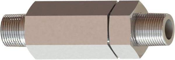 Brennan - 1/4" Stainless Steel Check Valve - Check Valve, MNPT, 6,000 WOG - Industrial Tool & Supply