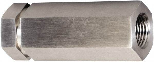 Brennan - 1/4" Stainless Steel Check Valve - Check Valve, Tube Ends, 6,000 WOG - Industrial Tool & Supply