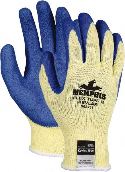 MCR Safety - Size L (9), ANSI Cut Lvl 2, Kevlar Cut Resistant Gloves - 10.25" Long, Paired - Industrial Tool & Supply
