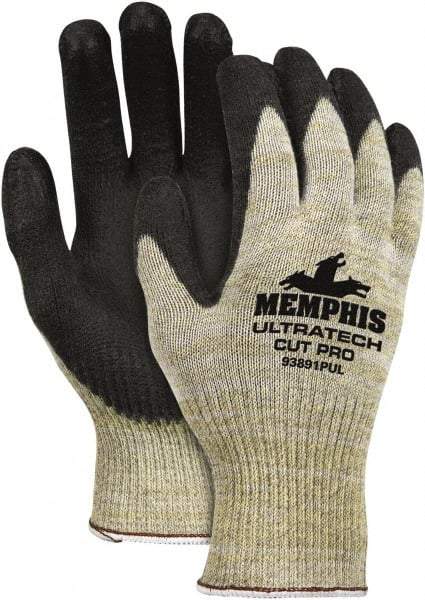 MCR Safety - Size M (8), Polyurethane Coated Kevlar Cut Resistant Gloves - 10.25" Long, Paired - Industrial Tool & Supply