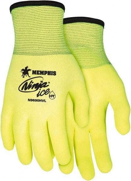 MCR Safety - Size L Work Gloves - Yellow, Paired - Industrial Tool & Supply