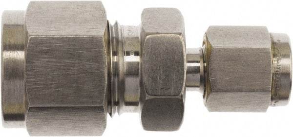 Brennan - 5/8 x 1/2" OD, Stainless Steel Union - Comp x Comp Ends - Industrial Tool & Supply