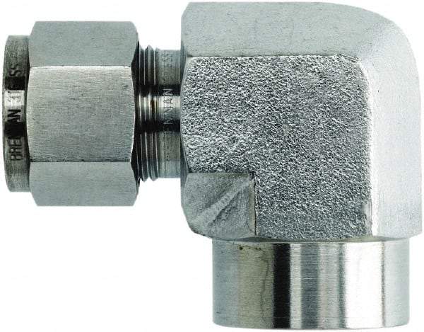 Brennan - 1/2" OD, Stainless Steel Female Elbow - Comp x FNPT Ends - Industrial Tool & Supply