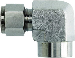 Brennan - 1/2" OD, Stainless Steel Female Elbow - Comp x FNPT Ends - Industrial Tool & Supply