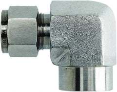 Brennan - 1/2" OD, Stainless Steel Female Elbow - Comp x FNPT Ends - Industrial Tool & Supply