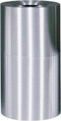 Rubbermaid - 21 Gal Aluminum Round Decorative Waste Receptacle With Top - Aluminum, 32" High - Industrial Tool & Supply