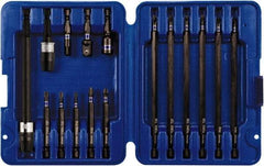 Irwin - 16 Piece, Screwdriver Insert Bit Set - #1 to #3 Phillips, T15 to T30 Torx - Industrial Tool & Supply