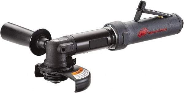 Ingersoll-Rand - 4-1/2" Wheel Diam, 12,000 RPM, Pneumatic Angle & Disc Grinder - 5/8-11 Spindle, 17 CFM, Rear Exhaust - Industrial Tool & Supply