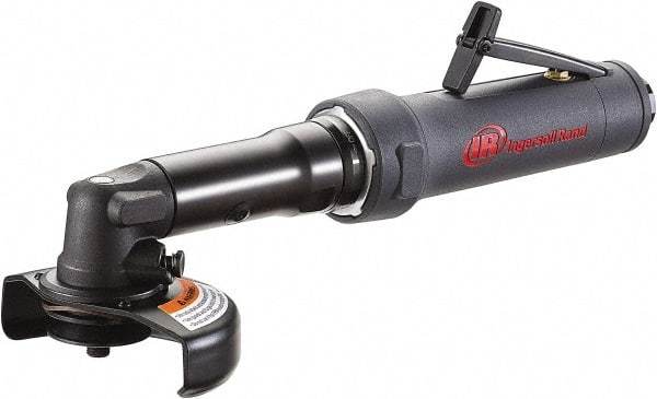 Ingersoll-Rand - 4" Wheel Diam, 14,500 RPM, Pneumatic Angle & Disc Grinder - 3/8-24 Spindle, 22 CFM, Rear Exhaust - Industrial Tool & Supply