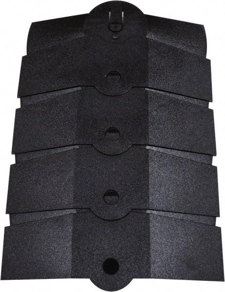 UltraTech - 1 Channel, 1 Ft Long, 3/4" Max Compatible Cable Diam, Black ABS On Floor Cable Cover - 9-3/4" Overall Width x 1-3/8" Overall Height, 3" Channel Width x 3/4" Channel Height - Industrial Tool & Supply