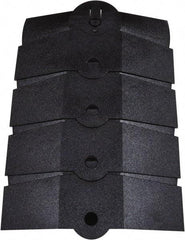 UltraTech - 1 Channel, 1 Ft Long, 3/4" Max Compatible Cable Diam, Black ABS On Floor Cable Cover - 9-3/4" Overall Width x 1-3/8" Overall Height, 3" Channel Width x 3/4" Channel Height - Industrial Tool & Supply