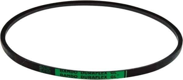 Bando - Section 3L, 3/8" Wide, 62" Outside Length, V-Belt - Black, Duraflex, No. 3L620 - Industrial Tool & Supply