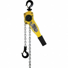 OZ Lifting Products - 1,500 Lb Capacity, 20' Lift Height, Chain Lever Hoist with Overload Protection - Industrial Tool & Supply
