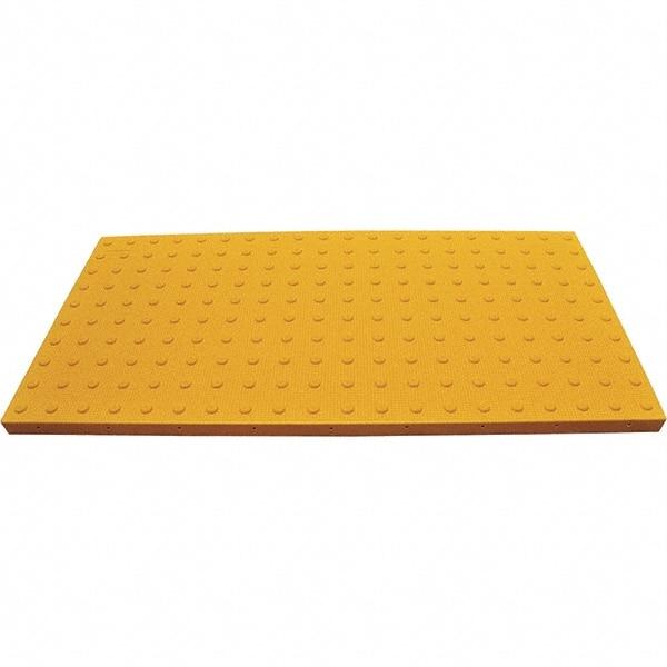 UltraTech - 5 Ft. Long x 2 Ft. Wide, Urethane Surface, Molded Bubble Entrance Matting - Outdoor, Heavy Traffic, Urethane, Yellow - Industrial Tool & Supply