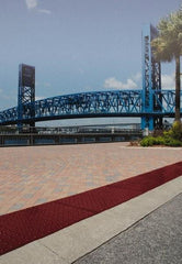 UltraTech - 5 Ft. Long x 2 Ft. Wide, Urethane Surface, Molded Bubble Entrance Matting - Outdoor, Heavy Traffic, Urethane, Red - Industrial Tool & Supply