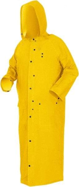 MCR Safety - Size 3XL, Yellow, Rain Jacket - 2 Pockets - Industrial Tool & Supply