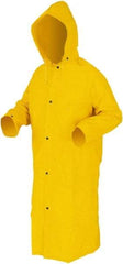 MCR Safety - Size 4XL, Yellow, Rain Jacket - 2 Pockets, Packable Hood - Industrial Tool & Supply